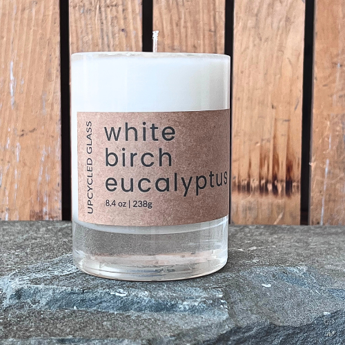 white birch eucalyptus candle